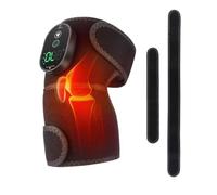 ME JO Cordless Heated Knee Brace Wrap, Electric Heating Pad for Knee Elbow Shoulder, Hot Compress Heat Therapy, 6 Heat Levels 45-70℃, Timer15-45min, Adjustable Straps, USB-C Rechargeable, Black