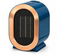 ME JO Space Heater 1200W, Portable Ceramic Fan Heater with 800W/1200W Heat Settings, Compact Retro Mini Electric Heater for Bedroom, Office, Home & Travel, Blue, with UK Plug Adapter