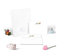 Me Loovely Birds Flat Notecard and Envelopes Sets A6 Size Blank Greeting Cards Stationery Writing Supplies Correspondence Notecard Set (Pack of 10 Letters with Envelopes Supplied in a Gift Envelope)