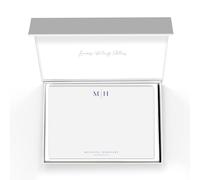 Me Loovely Classic Design Personalised Notecards and Envelopes Set Blank Greeting Card Customized Correspondence Cards Luxury Stationary | (A6 Size, Pack of 20)