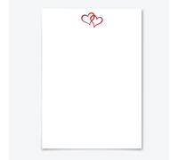 Me Loovely Double Love Heart Letter Writing Paper and Envelopes Set A5 Size Papers Stationary for Writing Love Letters Business Correspondence & Christmas Gifts (Refill - Pack of 20)
