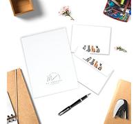 Me Loovely Four Cats Flat Notecard and Envelopes Set A6 Size All Occasion Cards Animal Greeting Card Stationery Supplies | Christmas Gifts (10 Cards and 10 Envelopes with Gift Envelope)