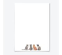 Me Loovely Four Cats Letter Writing Paper and Envelopes Set A5 Size Papers Stationery Supplies for Writing & Christmas Gifts (Refill Pack of 20)