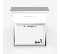 Me Loovely London Design Personalised Notecards and Envelopes Correspondence Blank Greeting Cards Luxury Notecard Set | Christmas Gifts (A5 Size, Pack of 20)