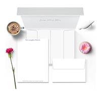 Me Loovely Modern Design Personalised Letter Writing Paper and Envelopes Set Customized Luxury Stationary Supplies with Gift Box | Christmas Gifts (A5 Size, Pack of 20)