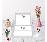 Me Loovely Three Parrots Notecard and Envelopes Sets A6 Size Flat Note Cards Stationery Set Writing Supplies Correspondence Card | Christmas Gifts (Pack of 40)