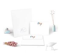 Me Loovely Three Parrots Notecard and Envelopes Sets A6 Size Flat Note Cards Stationery Set Writing Supplies Correspondence Card | Christmas Gifts (10 Cards & 10 Envelopes with Gift Envelope)
