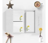 Me Loovely Yellow Daffodil Letter Writing Paper and Envelopes Set A5 Size Letters Papers Luxury Stationery Supplies | Christmas Gifts | Multipack of 20 (with Folder)