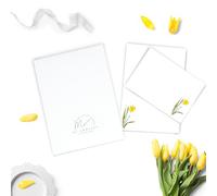 Me Loovely Yellow Daffodil Letter Writing Paper and Envelopes Sets A5 Size Letters Papers Stationery Supplies | Christmas Gifts (Multipack of 10 with Gift Envelope)