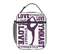 Me Love Gymnastics Gymnasts Insulated Lunch Bag Lunch Box Lunch Tote Cooler Reusable Lunch Pail Outdoors Meal Bag for Women Men