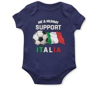 Me & Mummy Support Italia Babygrow Baby Boy Girl Italy Football Fan European Italian Babies Vest, 6-12 Months, Navy
