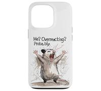 Me Overreacting Probably Chaotic Cute Screaming Possum Meme Case for iPhone 13 Pro