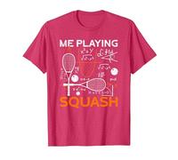 Me Playing Squash Science Funny Squash T-Shirt, Men, Red Heather, Medium