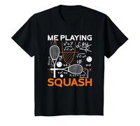 Me Playing Squash Science Funny Squash T-Shirt, Youth, Black, Large