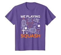 Me Playing Squash Science Funny Squash T-Shirt, Youth, Purple Heather, 4T