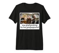 Me Pretending to Be Professional Funny Opossum Meme Premium T-Shirt