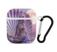 Me-rmaides Moon Case Compatible with AirPods 1/2 Protective Cases Cover Hard Shell for Women Men