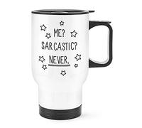 Me Sarcastic Never Travel Mug Cup with Handle