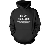 Me? Sarcastic? Never Unisex Hoodie - Black Medium