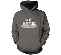 Me? Sarcastic? Never Unisex Hoodie - Grey Large