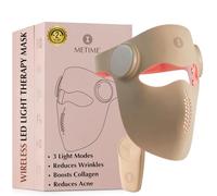 Me Time Ritual™ Wireless LED Face Mask - Red, Blue & Infrared Light Therapy for Anti-Aging, Acne & Skin Rejuvenation - 3 Modes, Adjustable Intensity - Rechargeable & Travel-Friendly