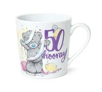 Me to You 50th Birthday Tatty Teddy Boxed Mug, Ceramic, Blue,gold,grey