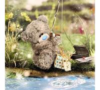 Me To You Bear 3D Holographic Fishing Birthday Card