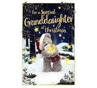 Me To You Bear 3D Holographic Granddaughter Christmas Card