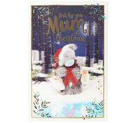 Me To You Bear 3D Holographic Mum Christmas Card