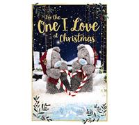 Me To You Bear 3D Holographic One I Love Christmas Card