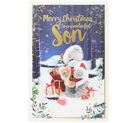 Me To You Bear 3D Holographic Son Christmas Card