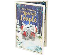 Me To You Bear 3D Holographic Special Couple Christmas Card