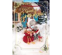 Me To You Bear 3D Holographic Special Grandson Christmas Card