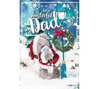 Me To You Bear 3D Holographic Wonderful Dad Christmas Card