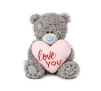 Me To You Bear 4" Love You Padded Heart, Gray