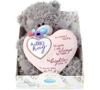 Me To You Bear 9" Big Hugs Padded Heart, Grey