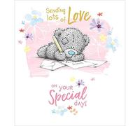 Me To You Bear Sending Lots Of Love Birthday Card
