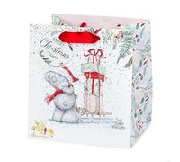 Me To You Bear Small Gift Bag for Christmas - Stylish Tatty Teddy Gift Bag Design - Perfect for Chrismas and Seasonal Presents, Festive and Stylish