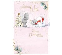 Me To You Bear Wonderful Wife Christmas Card, 6 x 9 in