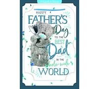 Me to You Best Dad 3D Father's Day Card, Tatty Teddy With Trophy, 6 x 9 Inches - Official Collection