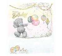 Me To You Birthday Card Tatty Teddy Holding Balloons - Official Collection