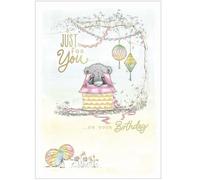 Me To You Birthday Card Tatty Teddy Peeking At Gift - Official Collection