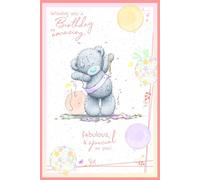 Me to You Birthday Card Tatty Teddy With Streamers - Official Collection