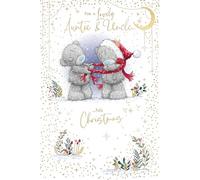 Me To You Christmas Card To A Wonderful Auntie & Uncle, Tatty Teddy Bears With Scarf 6x9ins - Official Collection