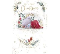 Me To You Cute Tiny Tatty Teddy Christmas Card Baby's First Christmas 5x8ins - Official Collection