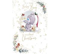Me To You Cute Tiny Tatty Teddy Christmas Card For Baby Boy's First Christmas 5x8ins- Official Collection