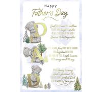 Me to You Father's Day Card Tatty Teddy with Dad Letters 6x9in - Official Collection