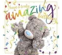 Me to You Open Birthday Bear With Streamers