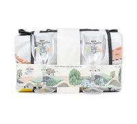 Me to You Picnic Blanket & Glass Set Grey