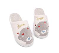Me To You Slippers For Women | Ladies Tatty Bear House Shoes Gift For Her | White Foam Slip On Mules 5-6 UK